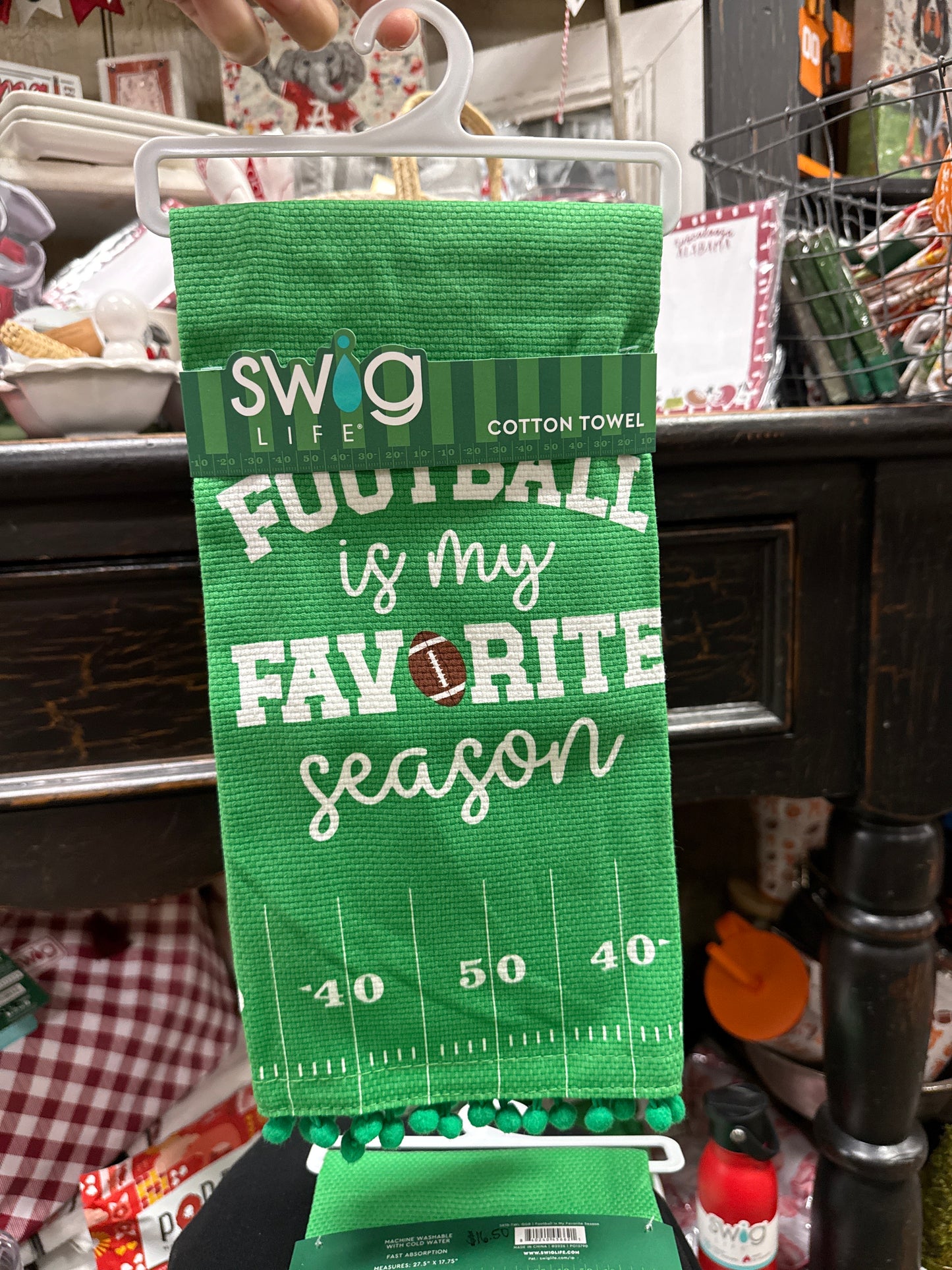 Football Is My Favorite Season Tea Towel