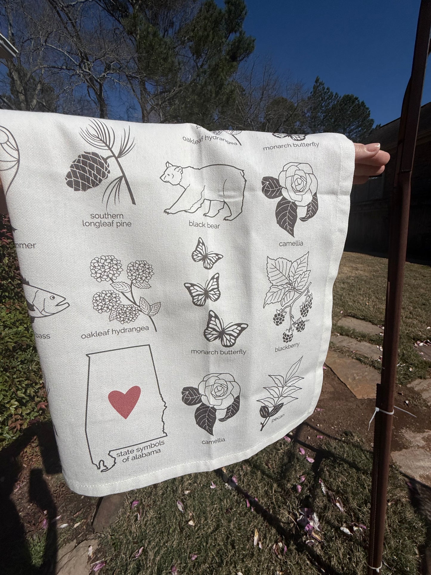 Hand Towel, Love My State, Alabama