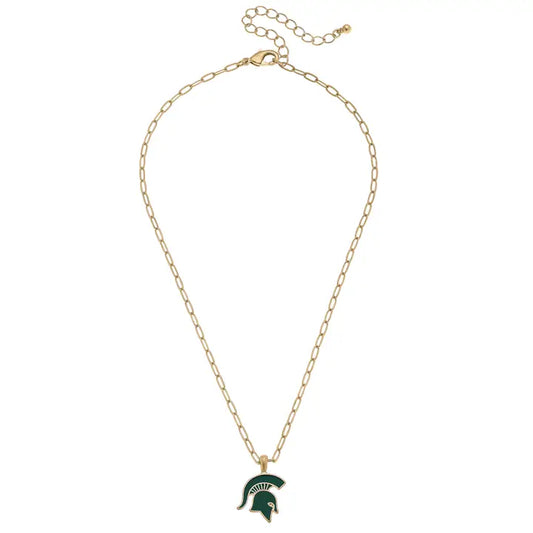 Spartans Enamel Pendant Necklace