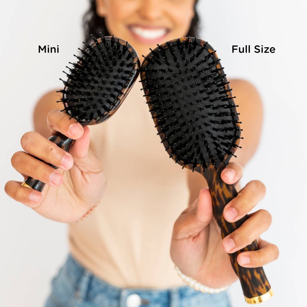Mini Boar Brush, Tortoise