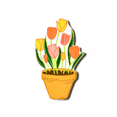 Big Attachment, Pot of Tulips
