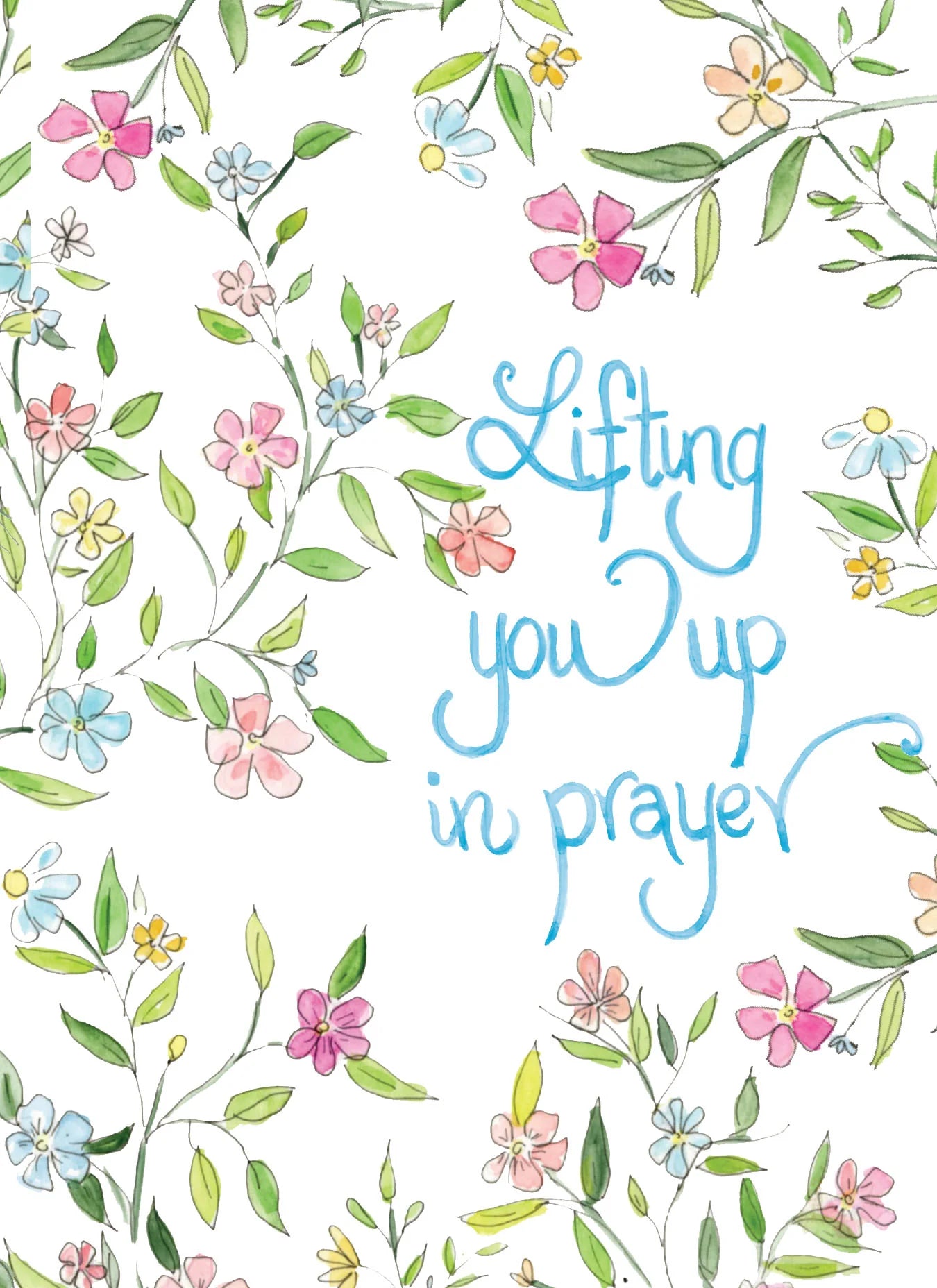 Card, Lifting You Up Floral
