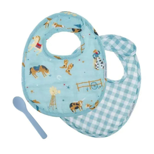 Muslin Bib Set, Western
