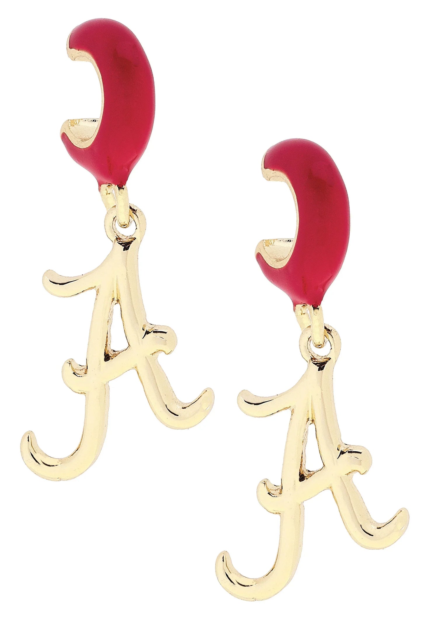 Alabama Crimson Tide Logo Huggie Hoop Earrings