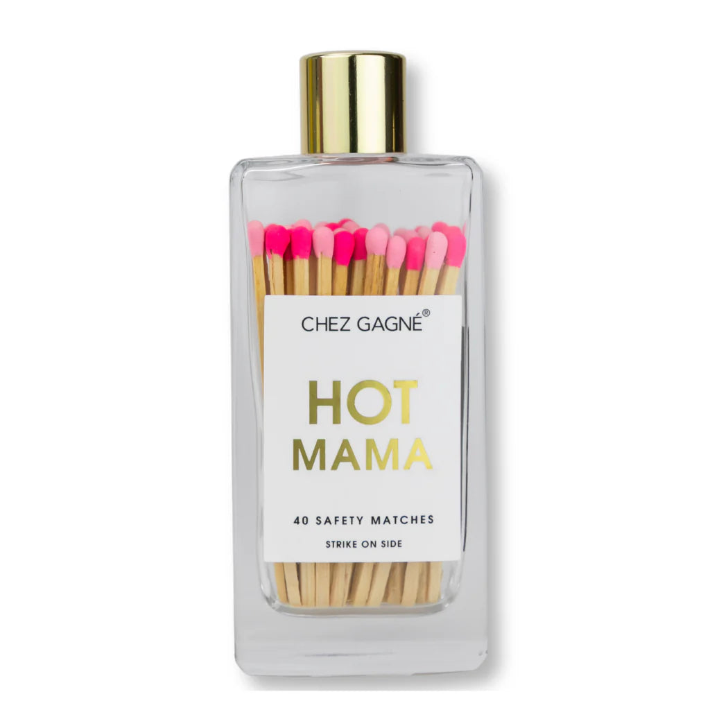 Hot Mama - Bright + Light Pink Matches In Glass Bottle