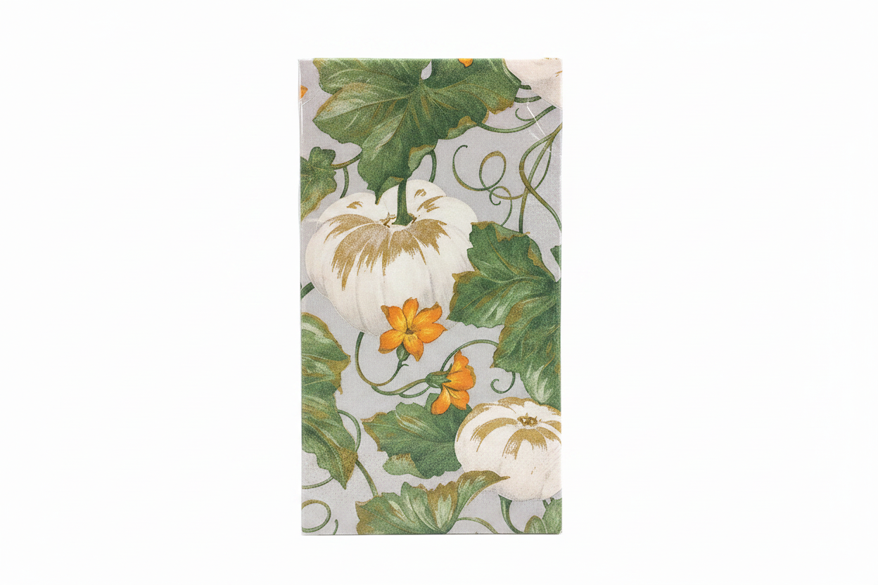 Heirloom Pumpkins Grey Guest Towel Napkins