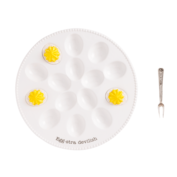 Figural Deviled Egg Platter Set