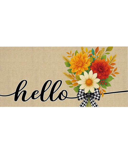 Hello Fall Bow Florals Switch Mat