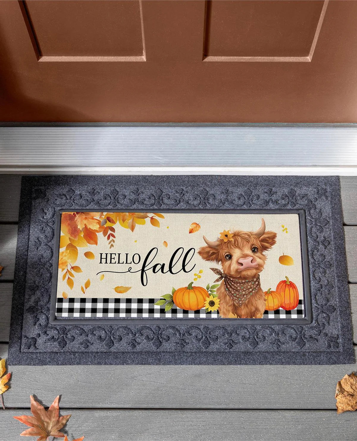 Frankie The Fall Highland Cow Switch Mat