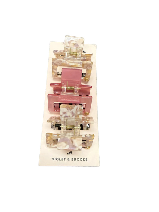 Petite Hair Claw Trio - Blush