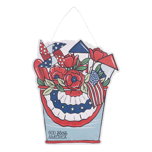 Reversible Burlee, July 4th Bucket/Hello Friends Flower Bucket