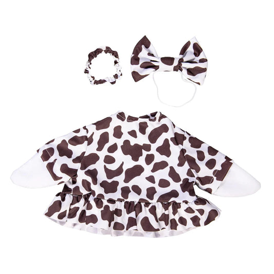 Porch Goose Outfit, Cow Print Gown