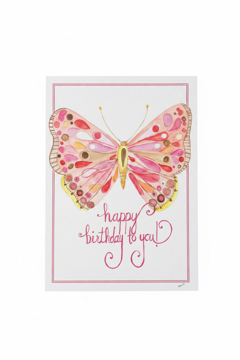 Card, Butterfly Birthday BC550