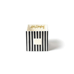 Mini Nesting Cube Medium Black Stripe