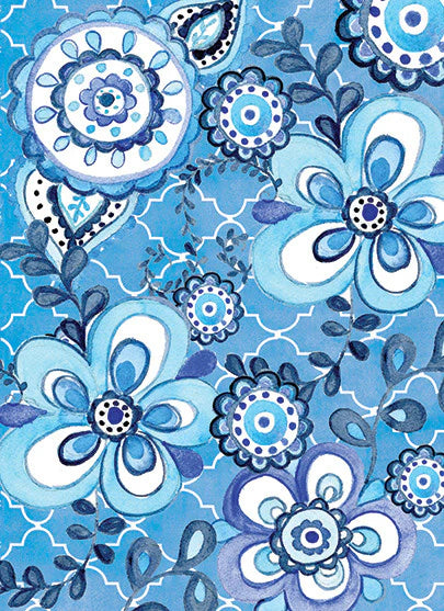 Card, True Blue Flower Anniversary
