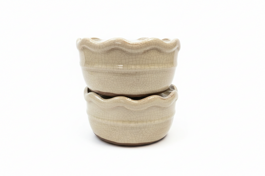 Roasted Espresso, Ruffled Bowl
