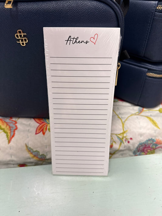 Lined Notepad w/ Magnet, Athens w/ Red Heart