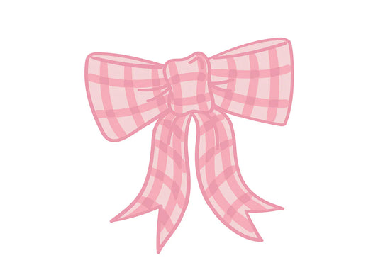 Big Attachment Bow Pink Gingham
