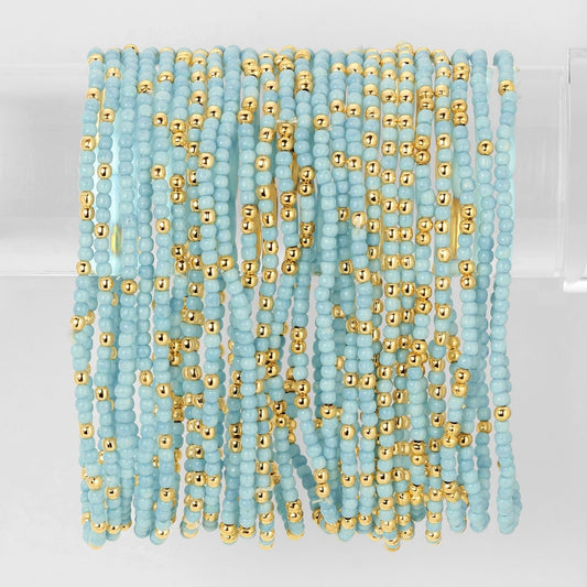 Beaded Bracelet, Light Blue