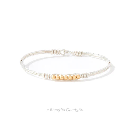 Power of Prayer Bracelet Silver-Gold Beads