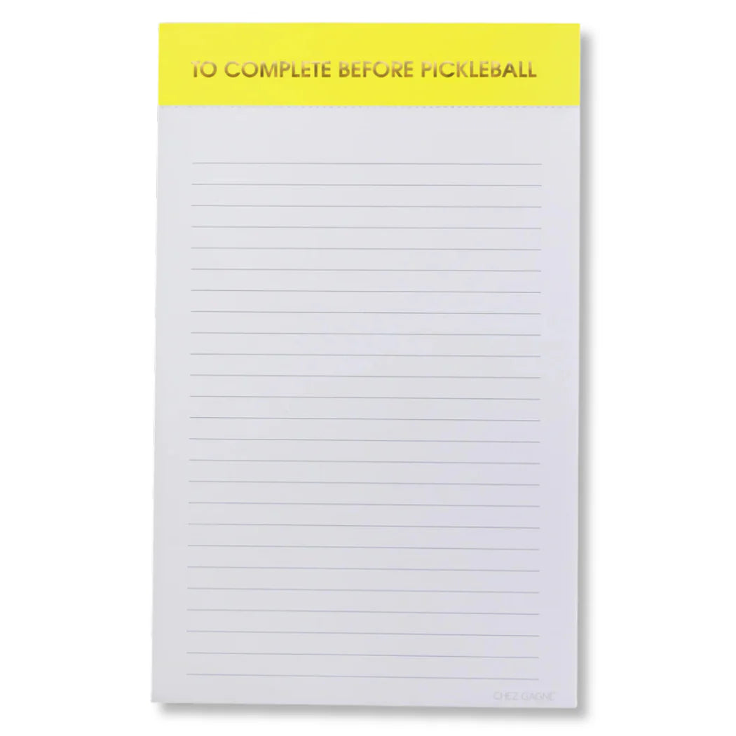 To Complete Before Pickleball Notepad