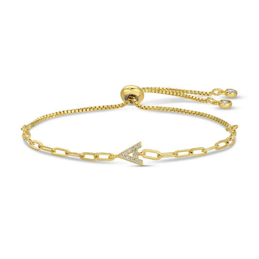 Pave Initial Pulley Bracelet
