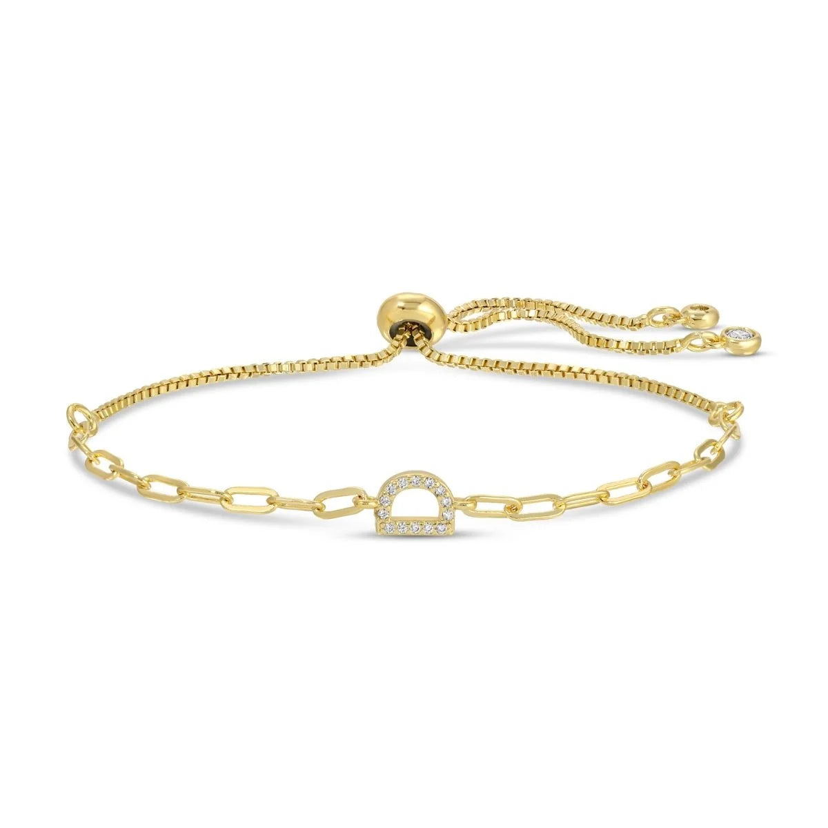 Pave Initial Pulley Bracelet