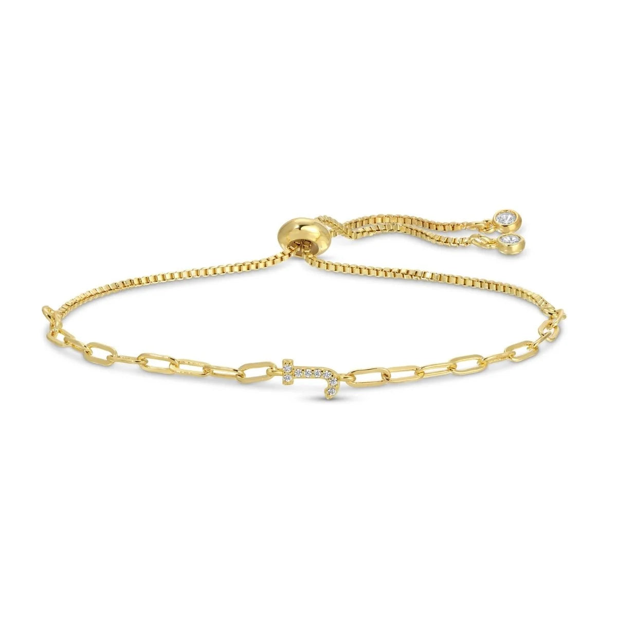 Pave Initial Pulley Bracelet