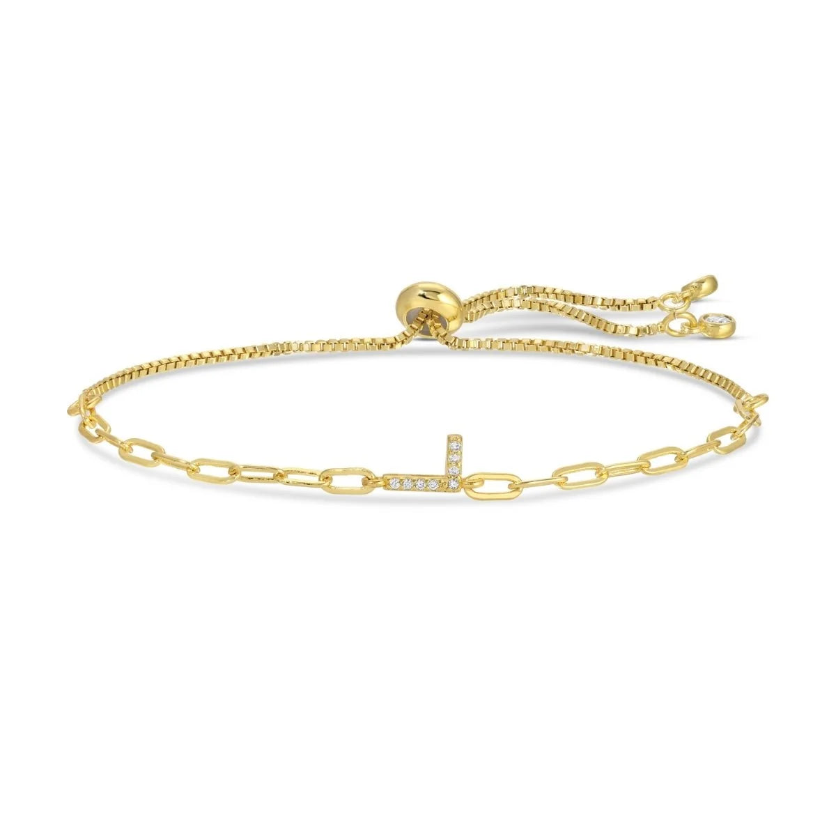 Pave Initial Pulley Bracelet