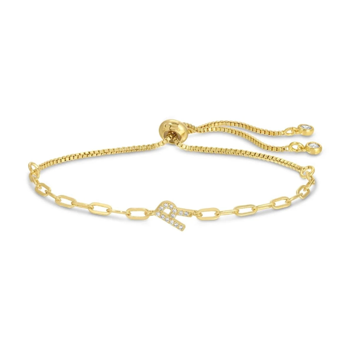 Pave Initial Pulley Bracelet