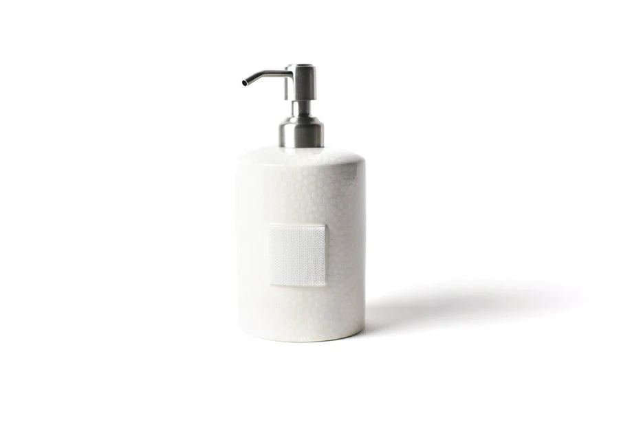 Mini Cylinder Soap Pump White Small Dot