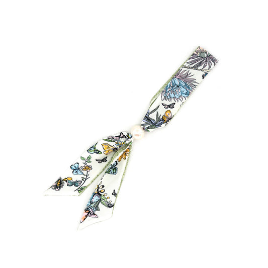 Green Butterfly Scarf w/Beads