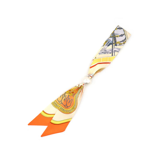 Orange/Yellow Scarf w/Beads