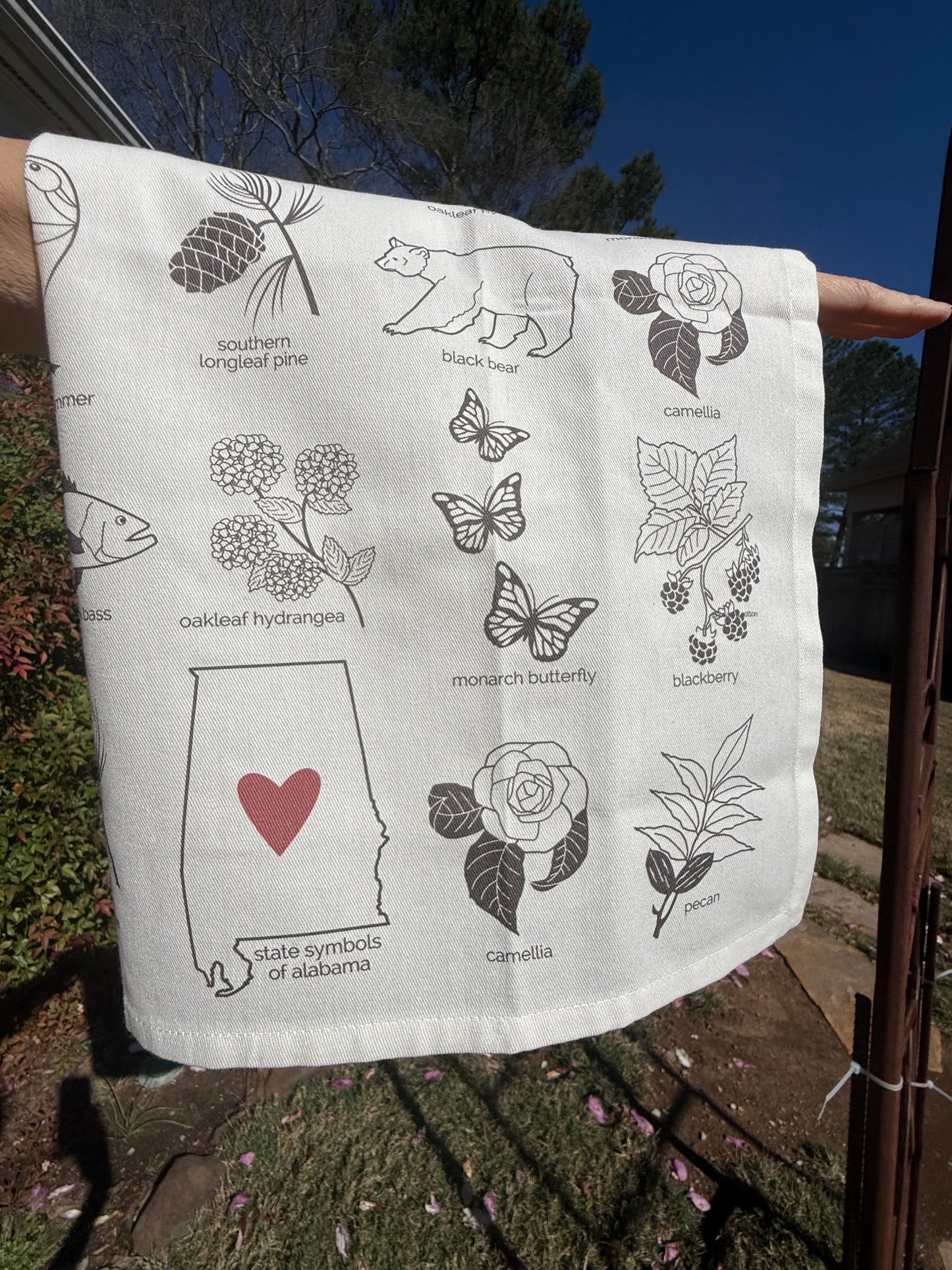 Hand Towel, Love My State, Alabama