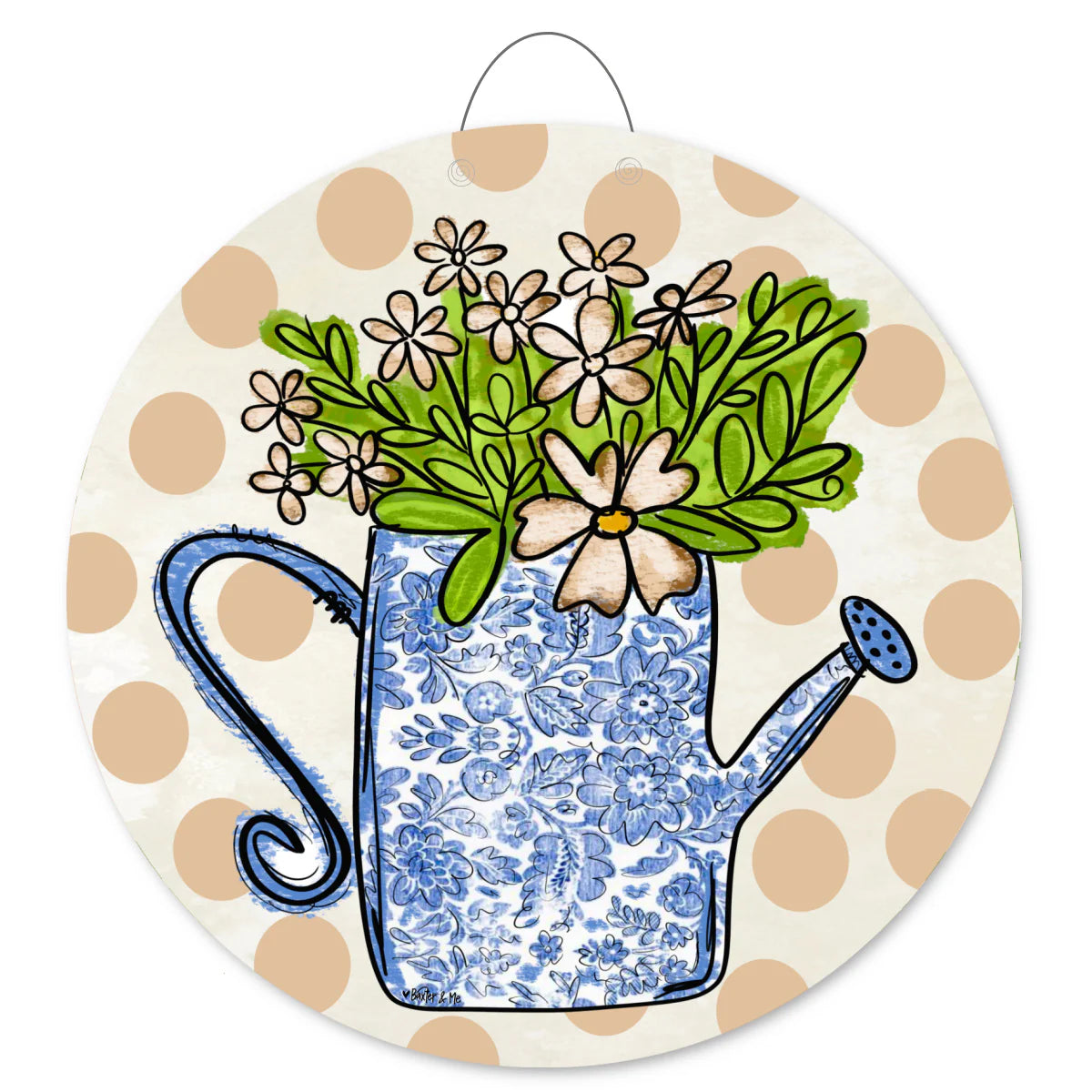 Door Hanger, Home Sweet Home Watering Can