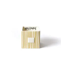 Mini Nesting Cube Medium Gold Stripe