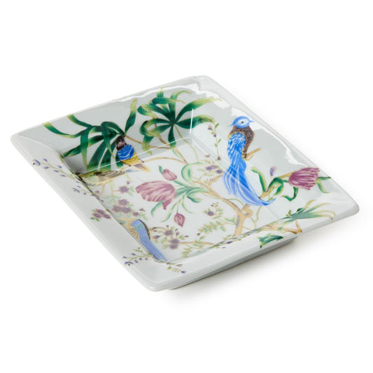7.5 inch Bird & Blossom Chinoiserie Decorative Tray