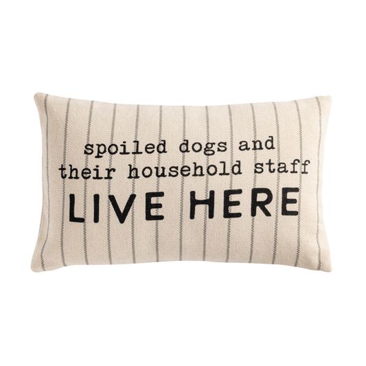 Spoiled Pet Striped Pillow