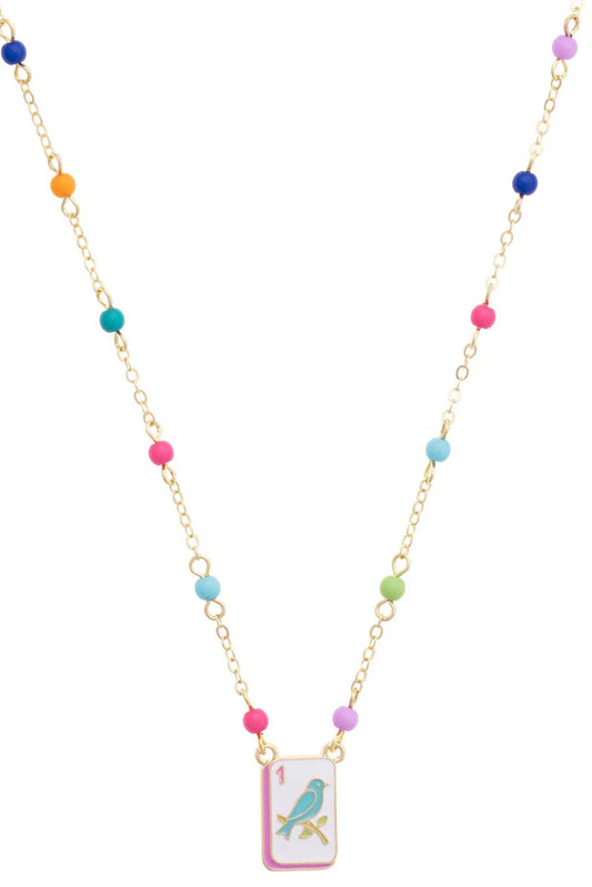 Bird Bam Layering Necklace in Pastel Multi