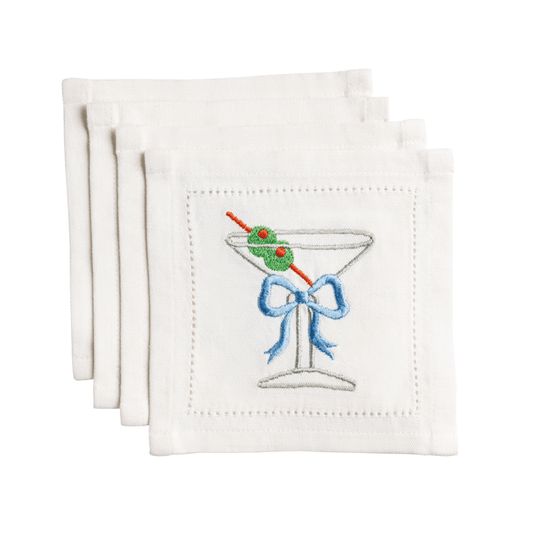 Martini Bow Cocktail Napkin Set