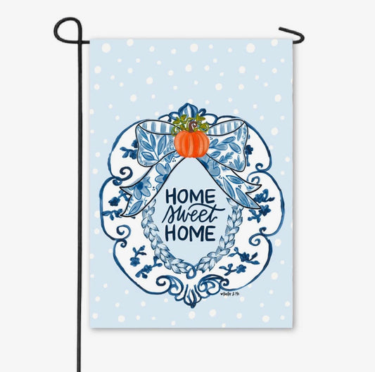 Vintage Chinoiserie Crest Garden Flag