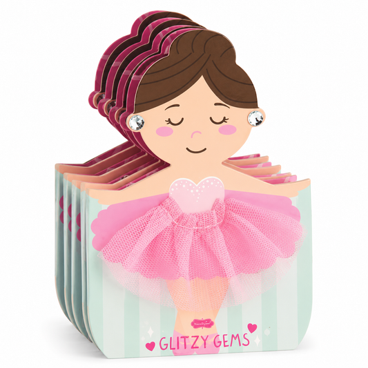 Brunette Ballet Stick On Earrings