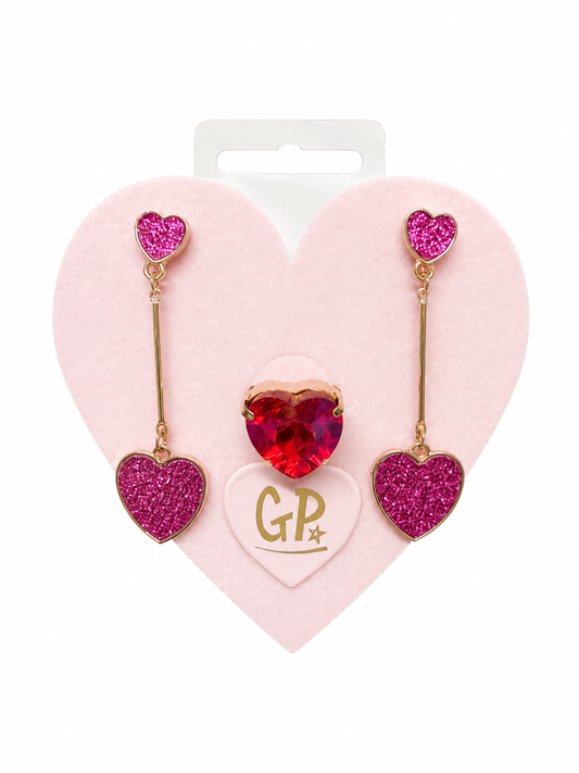 For My Favorite Clip On Earrings and Ring Set