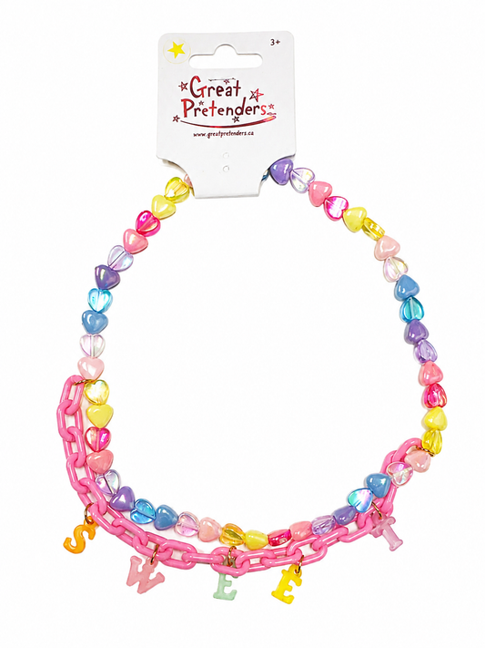 Sweet Heart Necklace, Assorted Colors
