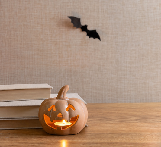 Terracotta Pumpkin Candle Holder Small