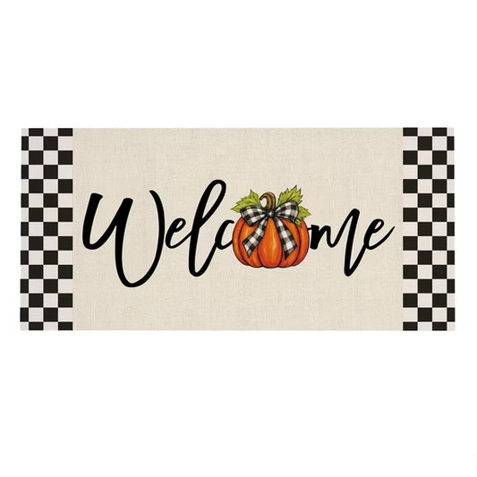 Checkered Bow Pumpkin Switch Mat