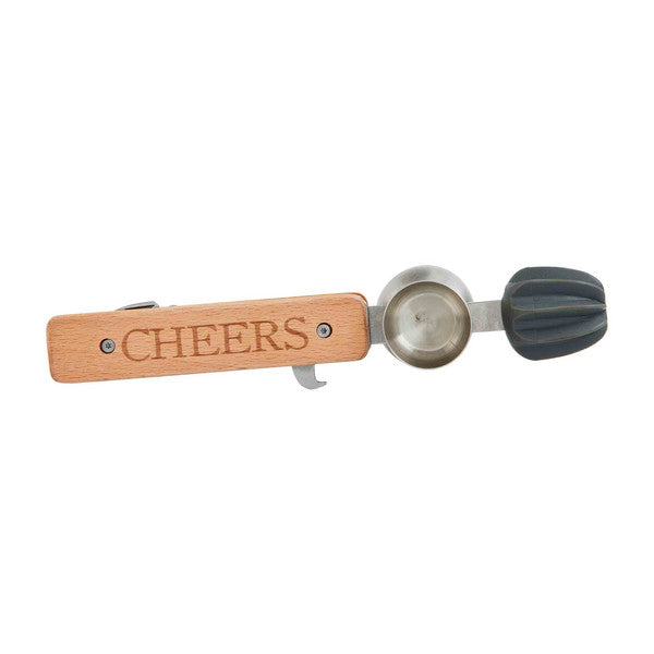 bar multi tool with cheers carved in handle