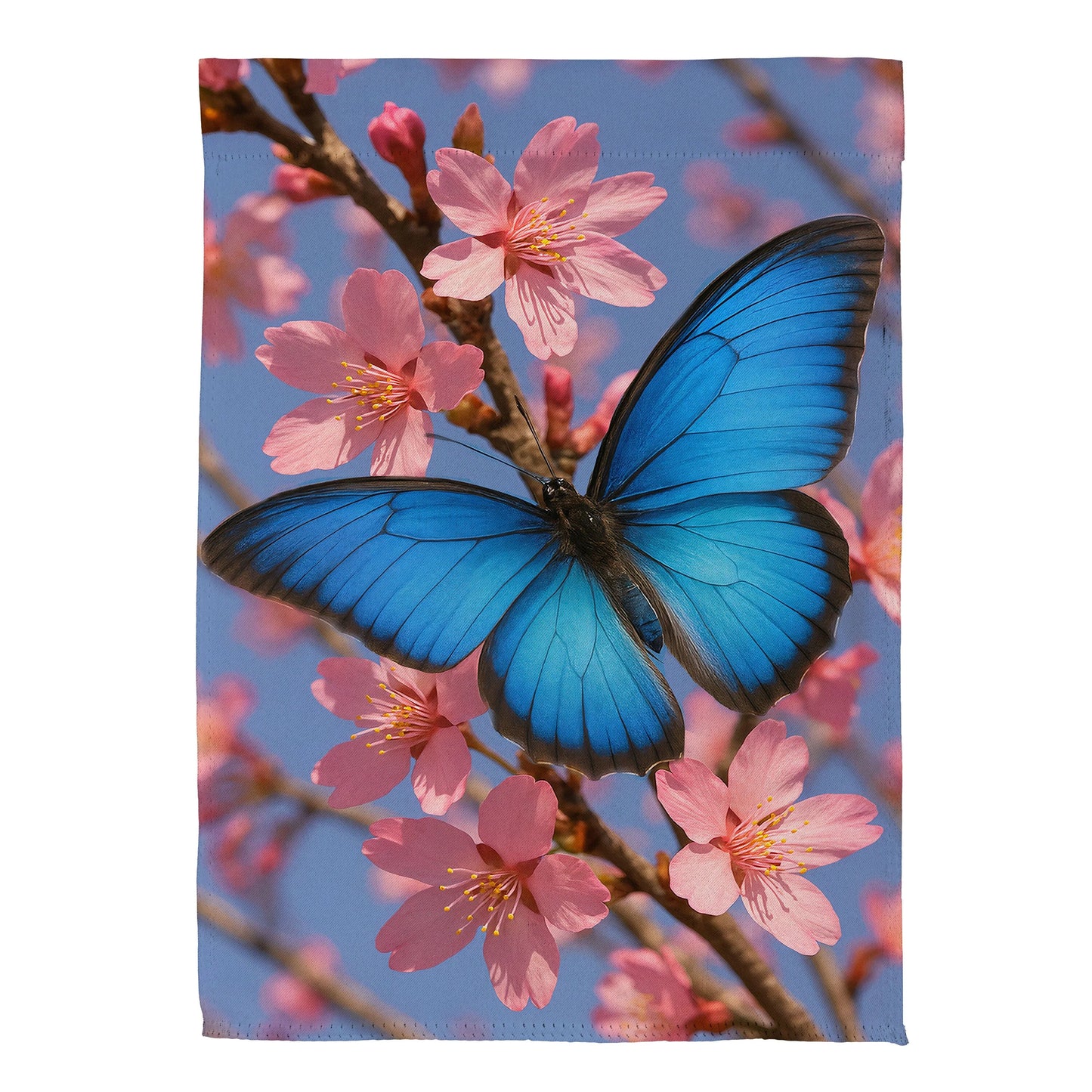 Butterfly and Cherry Blossom Delight Suede Garden