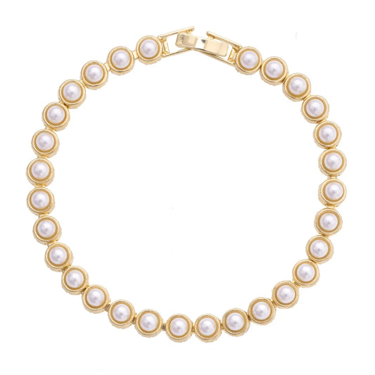 Ivy Pearl Linked Bracelet in Ivory