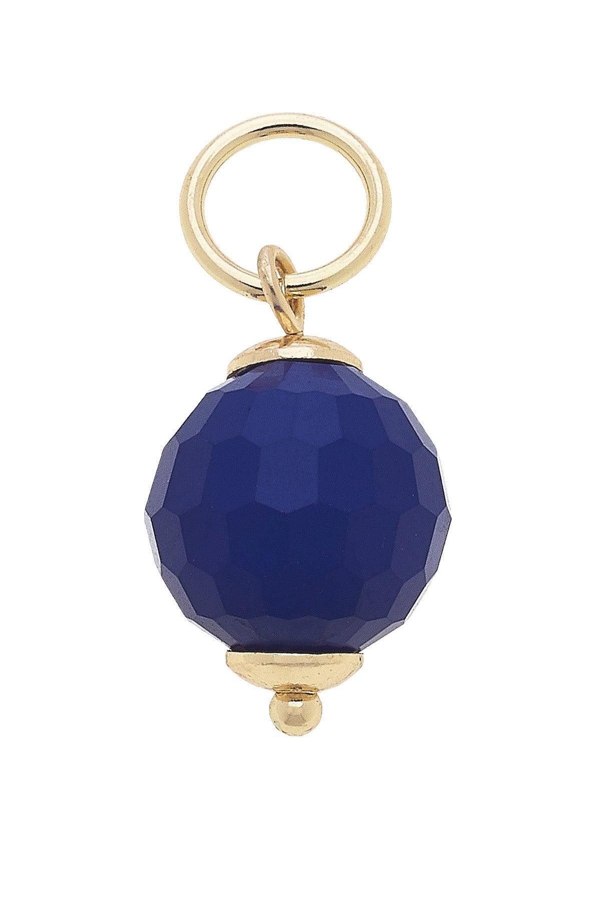 Resin Bead Charm in Royal Blue